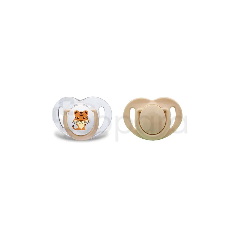 MAMAJOO SUCETTE SILICONE ORTHODONTIQUE TIGER + ECRU +12MOIS REFERENCE MMJ3091