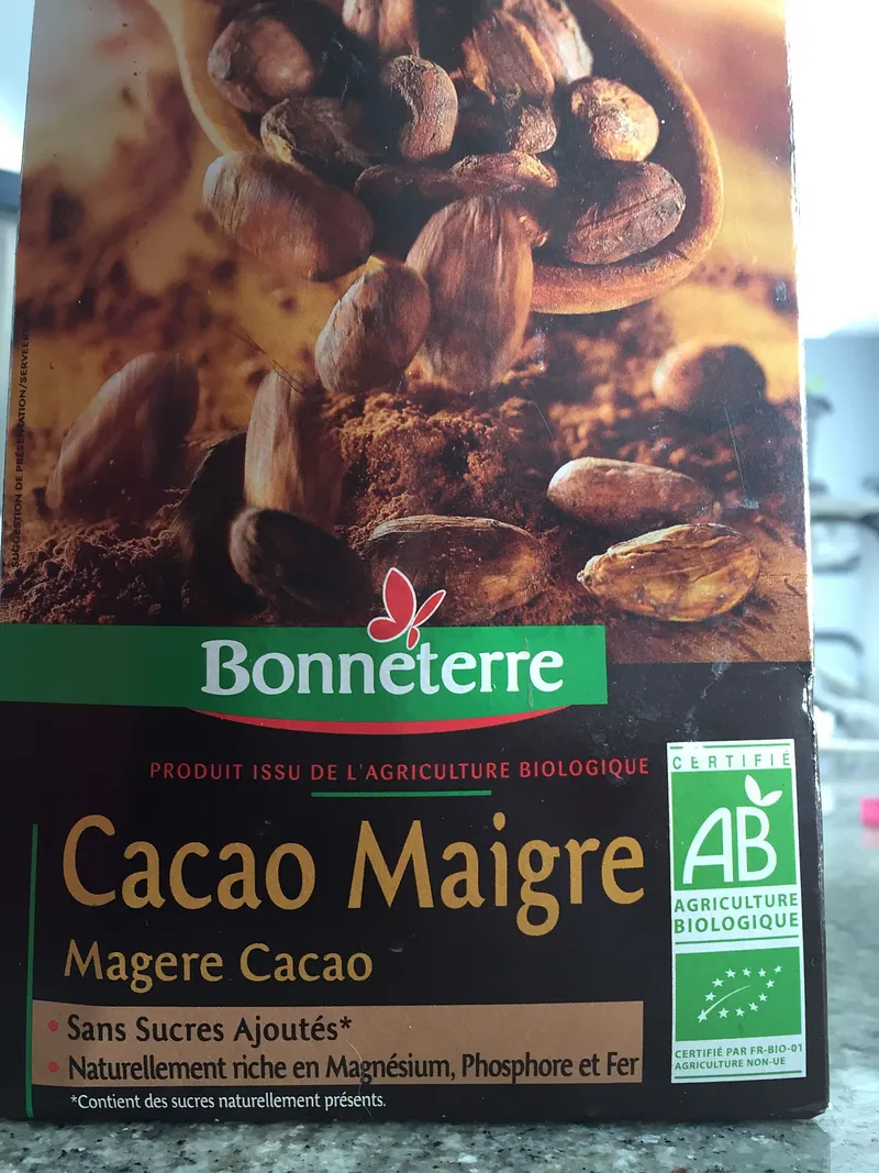 BONNETERRE CACAO MAIGRE 250G