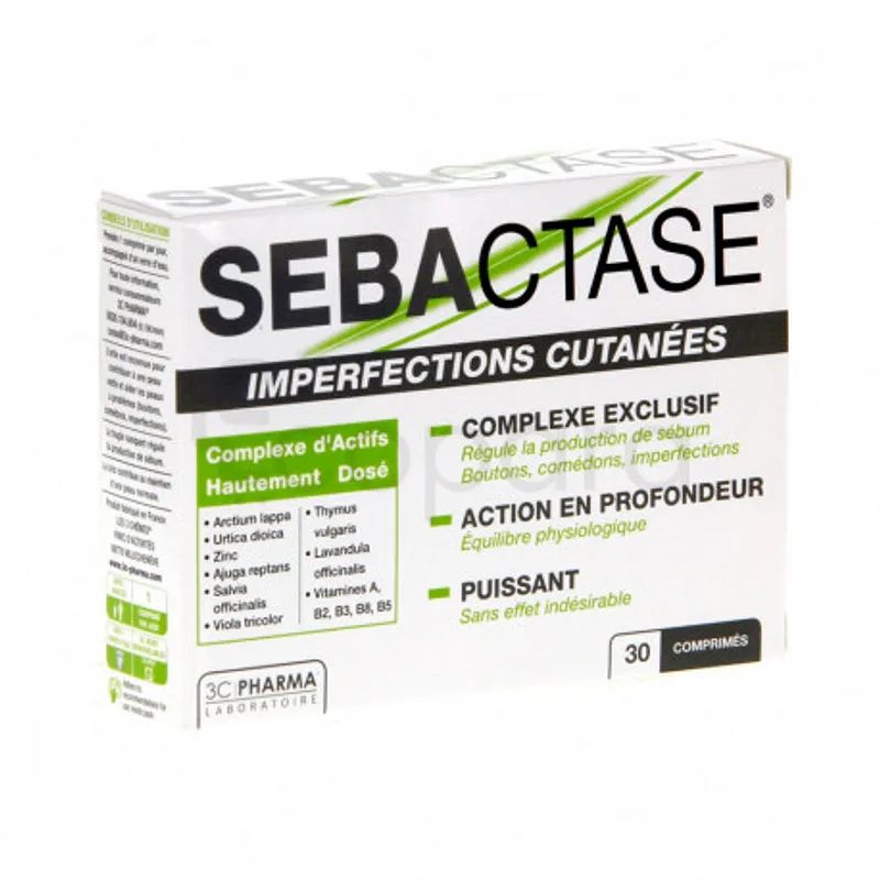 SEBACTASE CO IMPERFECTIONS CUTANEES BOITE DE 30 COMPRIMES
