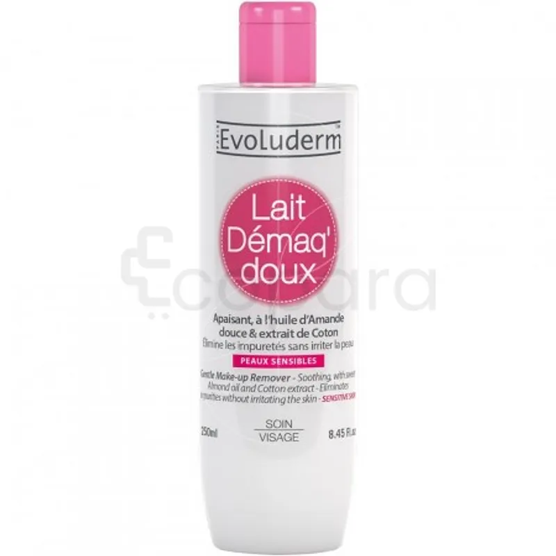 EVOLUDERM LAIT DEMAQUILLANT DOUX PEAUX SENSIBLES 250ML