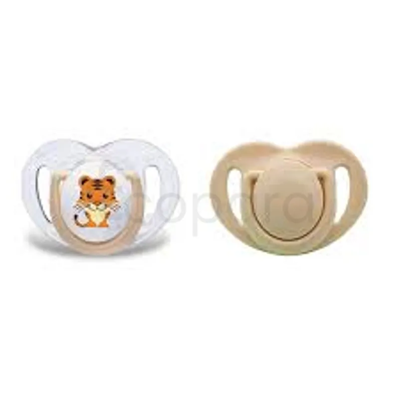 MAMAJOO SUCETTES SILICONE ORTHODONTIQUE TIGER + ECRU +0MOIS REFERENCE MMJ3039