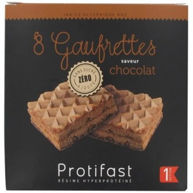 PROTIFAST GAUFRETTES SAVEUR CHOCOLAT BOITE DE 8