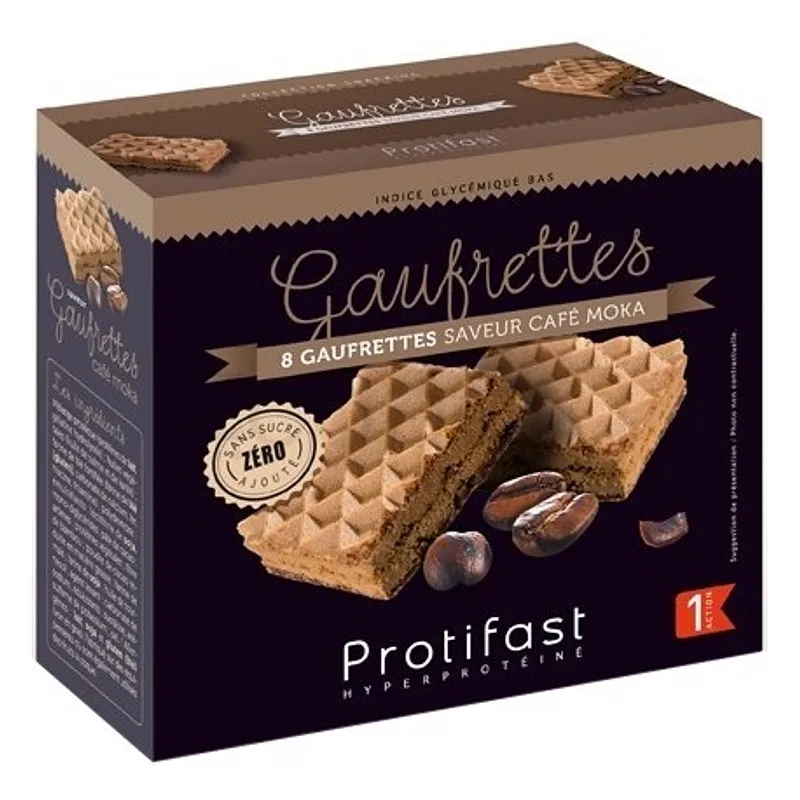 PROTIFAST GAUFRETTES SAVEUR CAFE MOKA BOITE DE 8