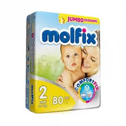 MOLFIX COUCHES BEBE 3-6KG TAILLE 2 BOITE DE 80
