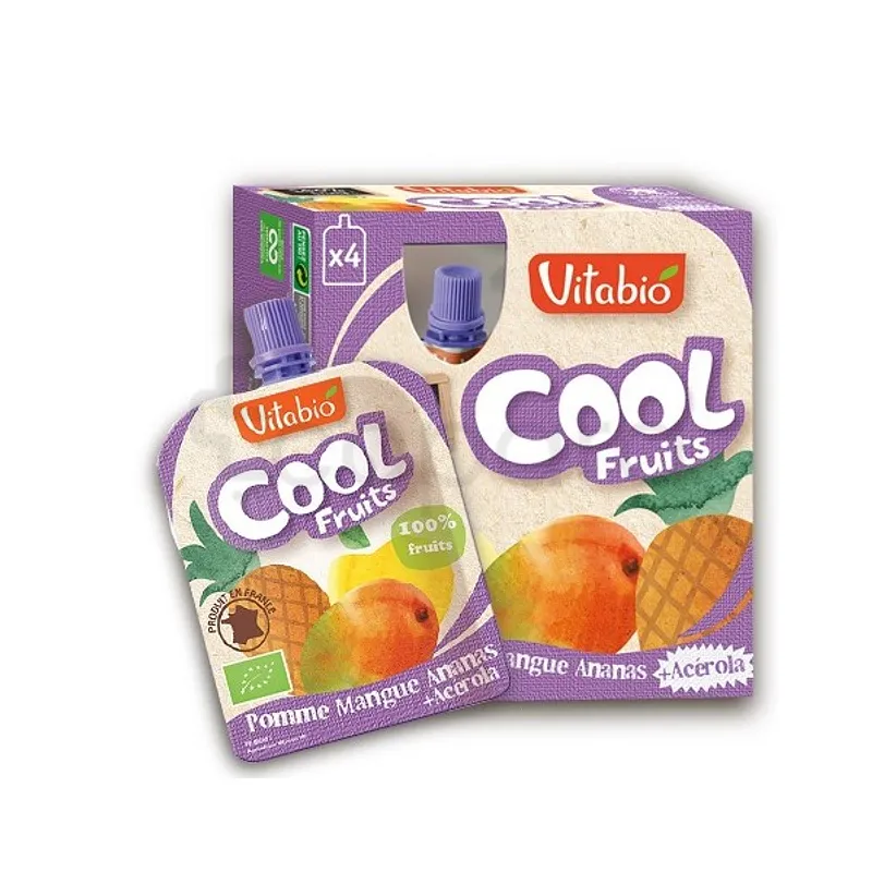 VITABIO COOL FRUITS POMME MANGUE ANANAS 4*90G