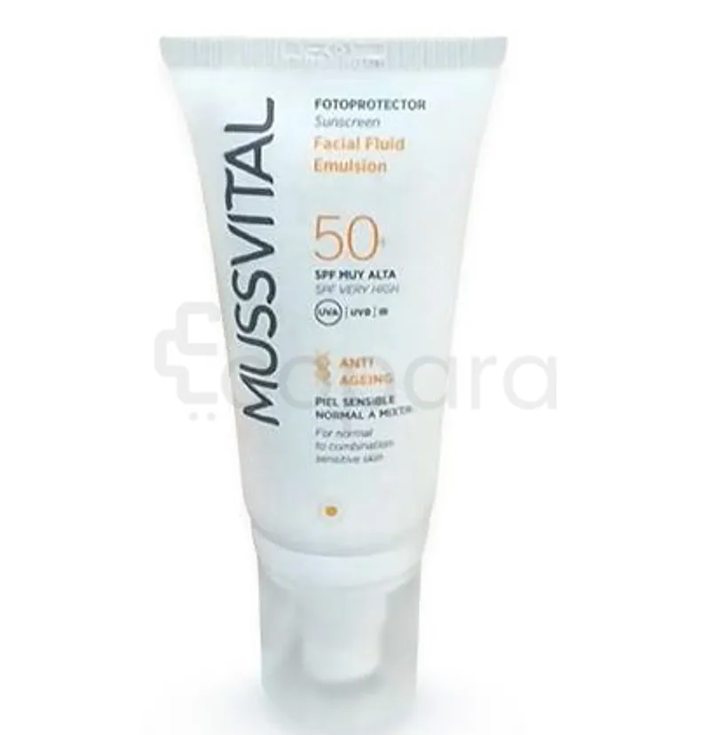 MUSSVITAL PHOTOPROTECTEUR VISAGE FLUID EMULSION SPF50+ 50ML