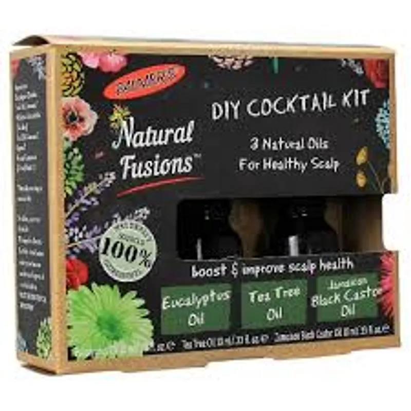 PALMER'S NATURAL FUSIONS KIT SCALP HUILE EUCALYPTUS OIL 10ML + TEA TREE OIL 10ML + BLACK CASTOR OIL 10ML