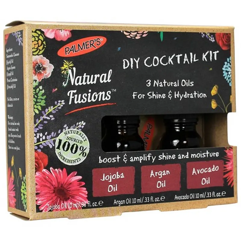 PALMER'S NATURAL FUSIONS KIT SHINE HYDRATATION JOJOBA OIL 10ML + ARGAN OIL 10ML + AVOCADO OIL 10ML