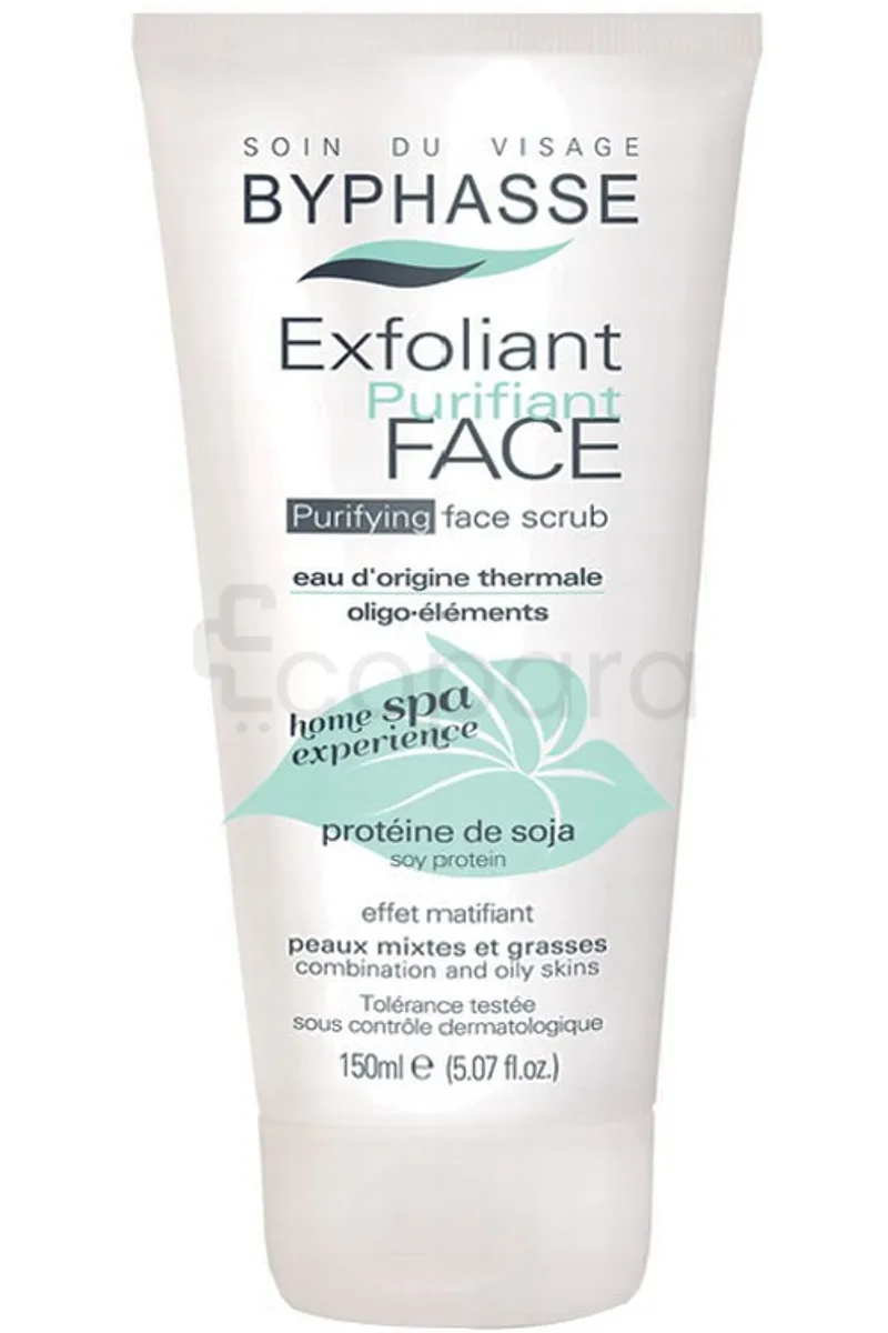 BYPHASSE EXFOLIANT PURIFIANT FACE PROTEINE DE SOJA 150ML