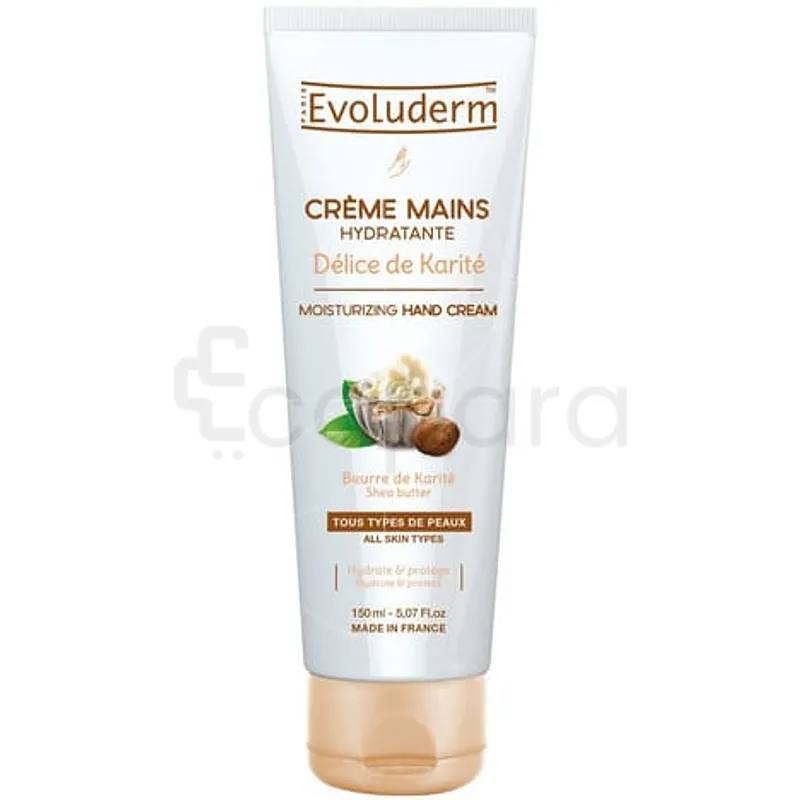 EVOLUDERM CREME MAINS HYDRATANTE DELICE DE KARITÉ 150ML