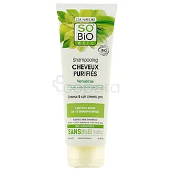 SO'BIO ETIC SHAMPOOING CHEVEUX PURIFIES VERVEINE + HUILE ESSENTIELLE DE CITRON 250ML