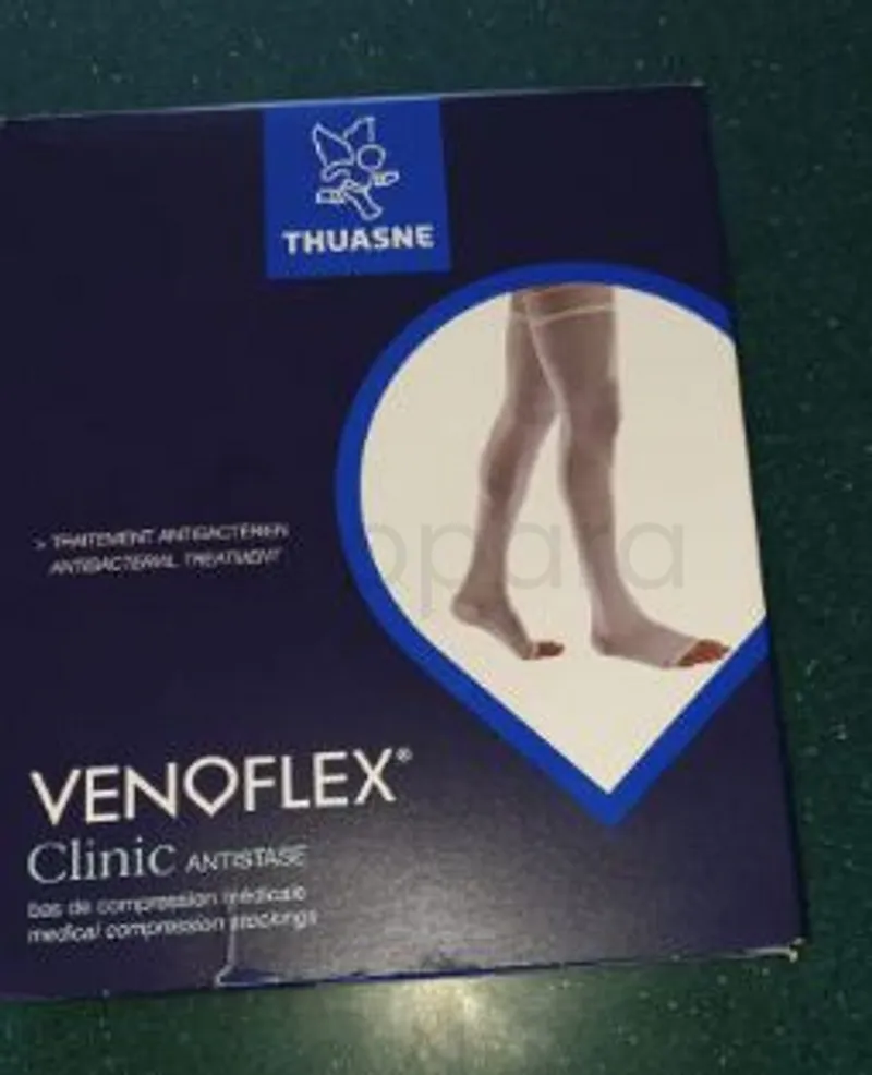 THUASNE VENOFLEX CLINIC ANTISTASE BAS DE COMPRESSION MEDICAL CLASSE 1 NORMAL TAILLE 3 REFERENCE 58153
