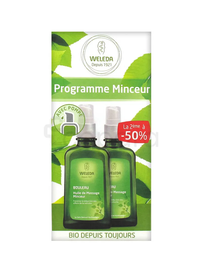 WELEDA HUILE DE MASSAGE MINCEUR DUO 100ML*2