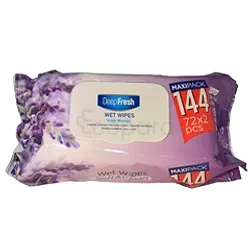 DEEP FRESH LINGETTES WET WIPES LAVANDER BOITE DE 144