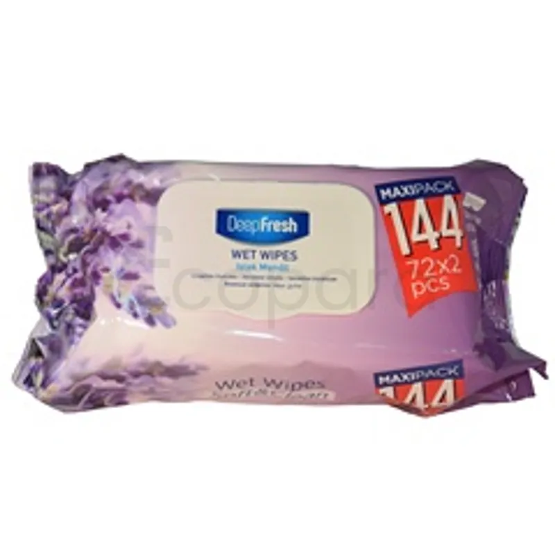DEEP FRESH LINGETTES WET WIPES LAVANDER BOITE DE 144