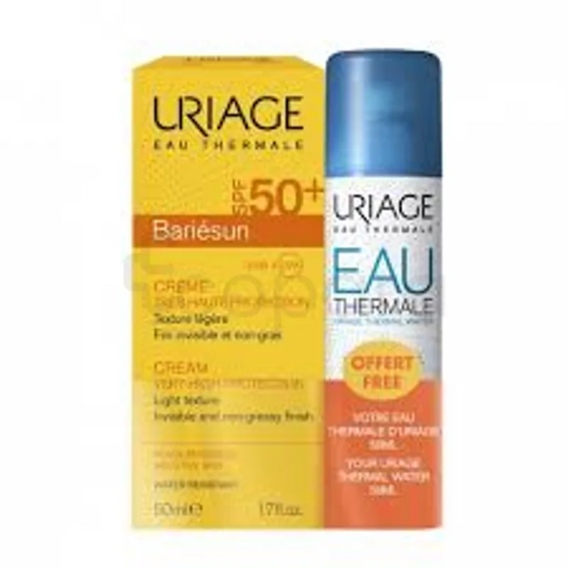 URIAGE BARIESUN CREME SPF50+ TRES HAUTE PROTECTION 50ML + EAU THERMALE 50ML OFFERT