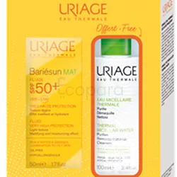 URIAGE BARIESUN FLUIIDE MATIFIANT SPF50+ 50ML + EAU MICELLAIRE PEAU MIXTE A GRASSE 100ML OFFERT