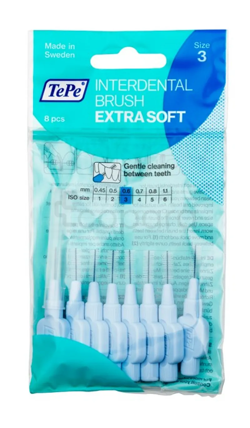  TEPE INTERDENTAL BRUSH EXTRA SOFT 0.6MM BOITE DE 8 REFERENCE 0904109
