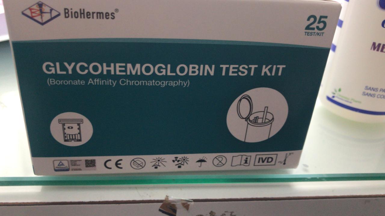 BIOHERMES BANDELETTE TEST DE LA GLYCOHEMOGLOBINE BOITE DE 25 PAR UNITE