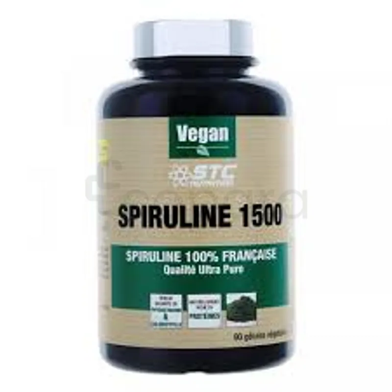 STC NUTRITION SPIRULINE 1500 100% FRANÇAISE BOITE DE 90 GELULLES