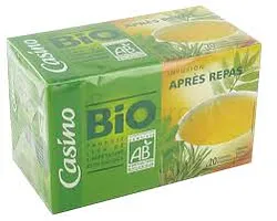 CASINO BIO INFUSION APRES REPAS FRAICHEUR BOITE DE 20 SACHETS