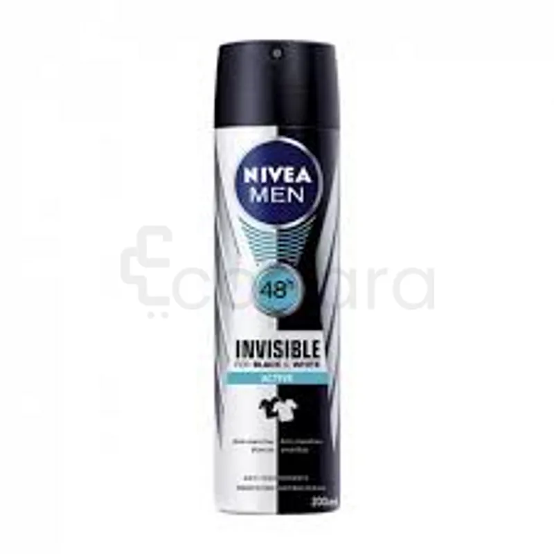 NIVEA MEN BLACK WHITE INVISIBLE ACTIVE ANTI BACTERIAL 48H 200ML