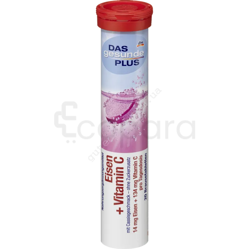 DAS GESUNDE PLUS EISEN + VITAMIN C BOITE DE 20 COMPRIMES EFFERVESCENTS
