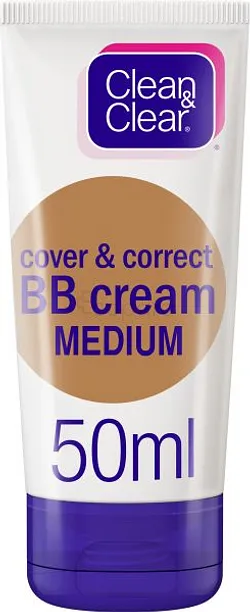 CLEAN ET CLEAR COVER CORRECT BB CREME MEDIUM 50ML