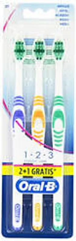 ORAL-B 1.2.3 BROSSES A DENTS MEDIUM CLASSIC CARE BOITE DE 3