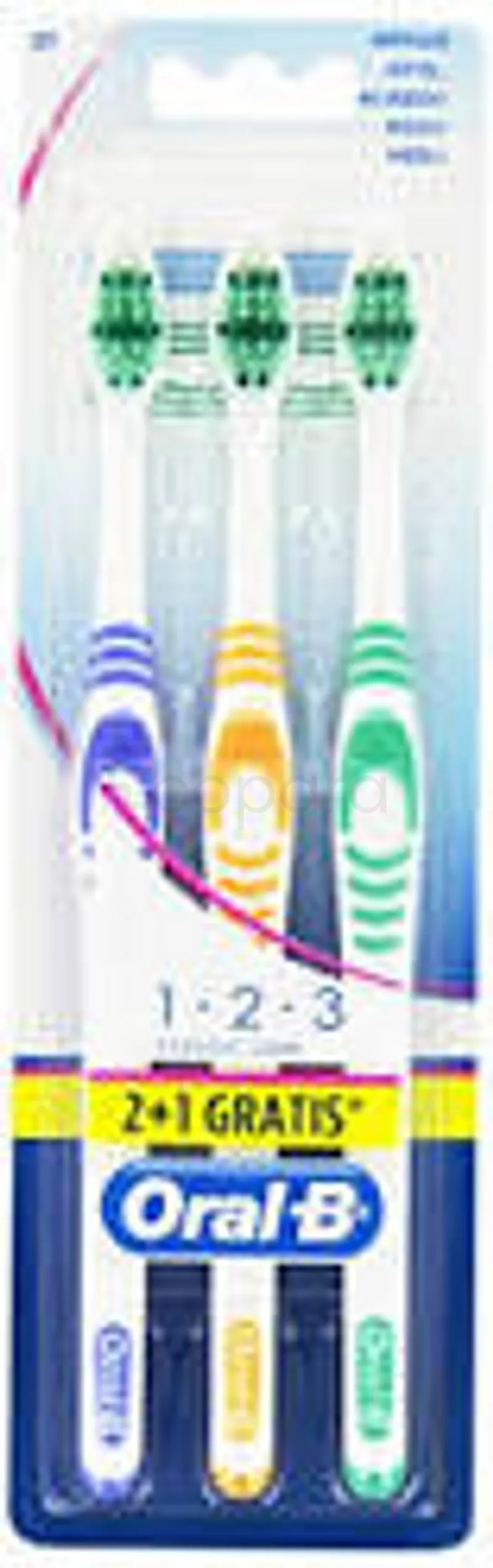 ORAL-B 1.2.3 BROSSES A DENTS MEDIUM CLASSIC CARE BOITE DE 3