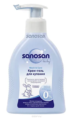 SANOSAN BABY WASH AND CARE 0% 400ML