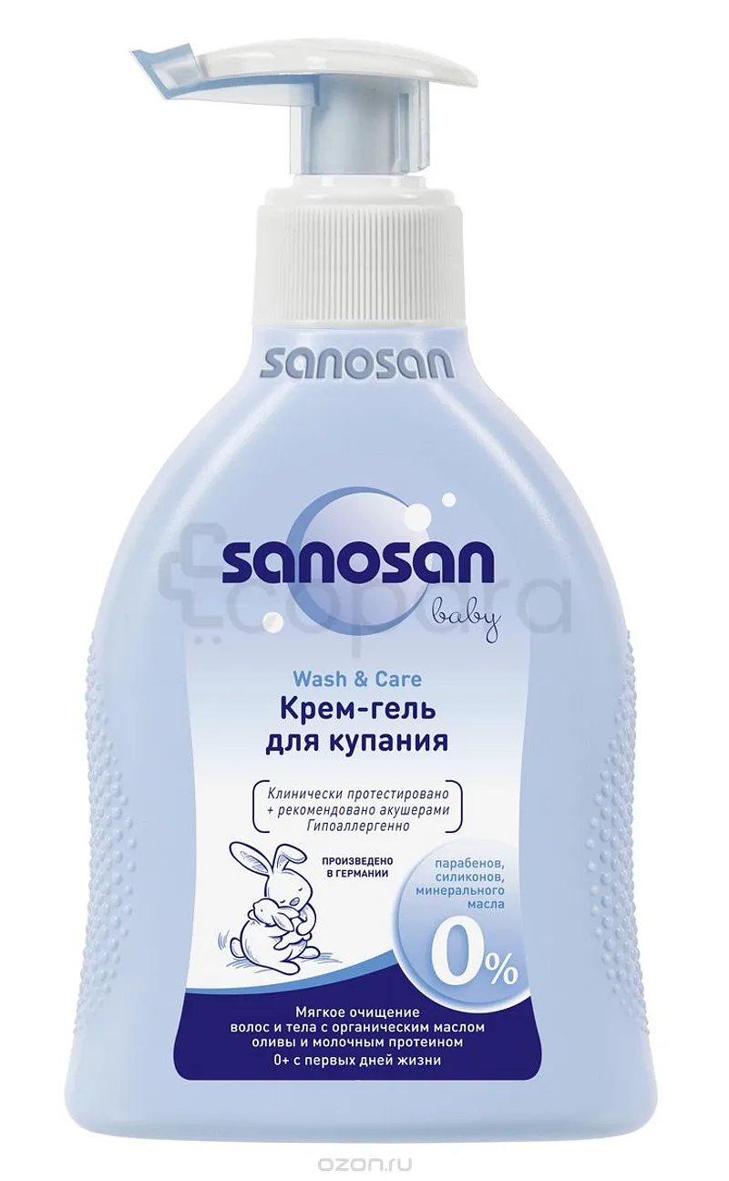 SANOSAN BABY WASH AND CARE 0% 400ML