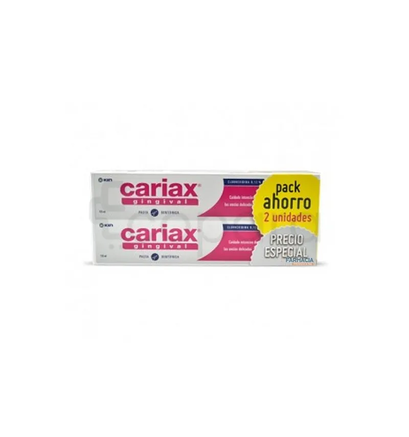 CARIAX PACK DUO DENTIFRICE GINGIVAL GUMS GENCIVES 0.12% 125ML*2