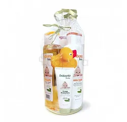 BABARIA BABY PACK SHAMPOOING 600ML + SAVON LIQUIDE 600ML + EAU DE COLOGNE + CREME DE CHANGE 100ML + CANARD EN CAOUTCHOUC