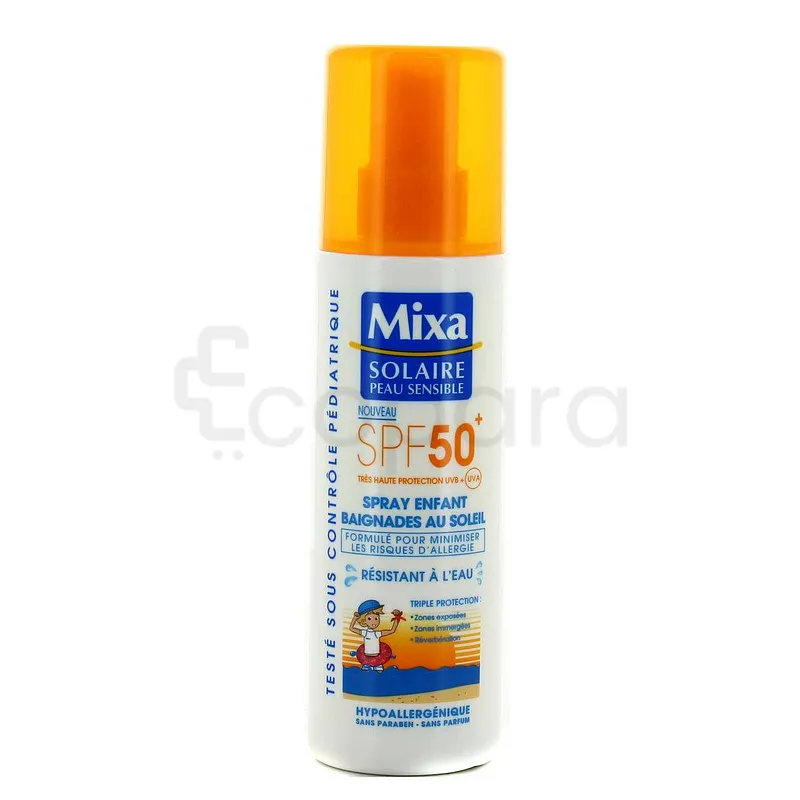 MIXA SOLAIRE PEAU SENSIBLE SPRAY ENFANT DOUBLE PROTECTION SPF50+ 200ML