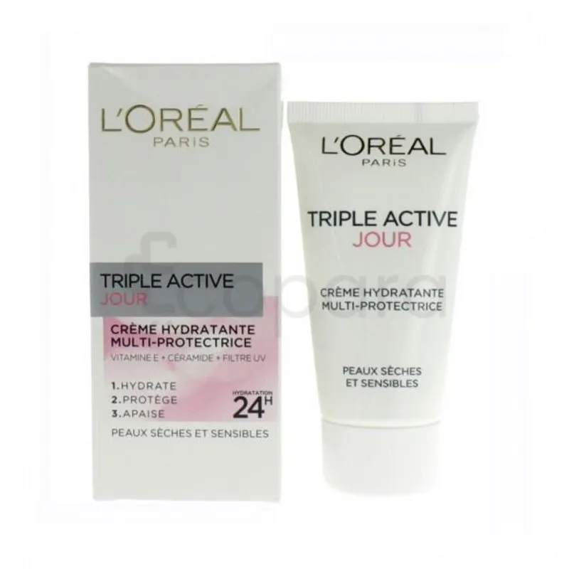L'OREAL PARIS TRIPLE ACTIVE CREME HYDRATANTE JOUR 24H 3EN1 50ML