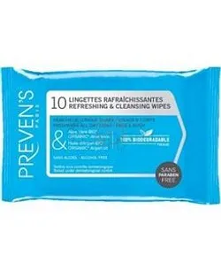 PREVENS LINGETTES RAFRAICHISSANTES ET NETTOYANTES BOITE DE 10