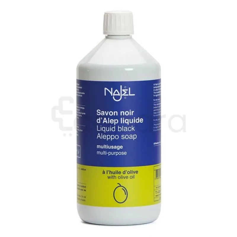NAJEL SAVON NOIR D'ALEP LIQUIDE A L'HUILE D'OLIVE 1L