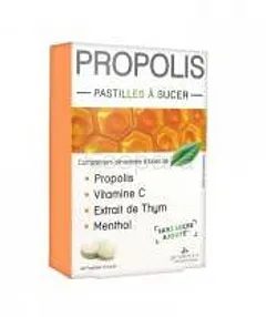 PROPOLIS PASTILLES A SUCER SANS SUCRE AJOUTÉ BOITE DE 40