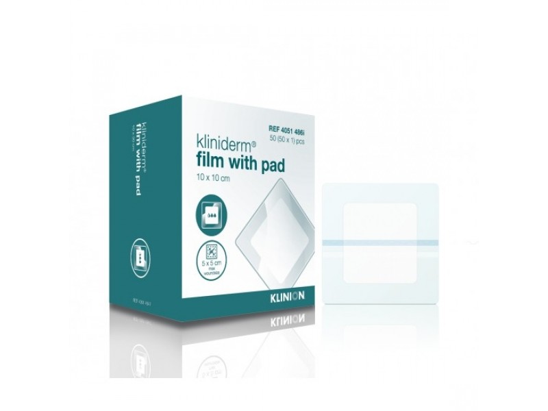 KLINIDERM FILM WITH PAD 10CM*10CM BOITE DE 50