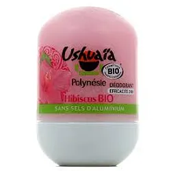 USHUAÏA BIO COSMETIQUE POYNESIE DEODORANT EFFICACITE 24H HIBISCUS BIO SANS SELS D'ALUMINIUM 50ML