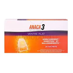 ANACA 3 INFUSIONS VENTRE PLAT BOITE DE 24 SACHETS
