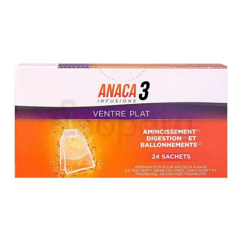 ANACA 3 INFUSIONS VENTRE PLAT BOITE DE 24 SACHETS