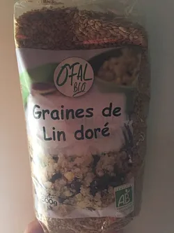 OFAL BIO GRAINES DE LIN DORE 500G