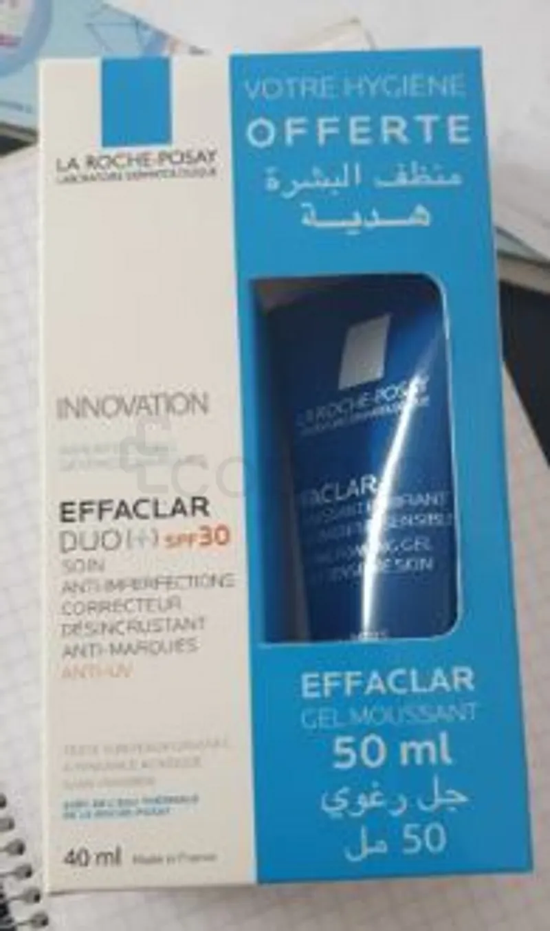 LA ROCHE POSAY EFFACLAR DUO+ SPF30 40ML + EFFACLAR GEL MOUSSANT 50ML OFFERT