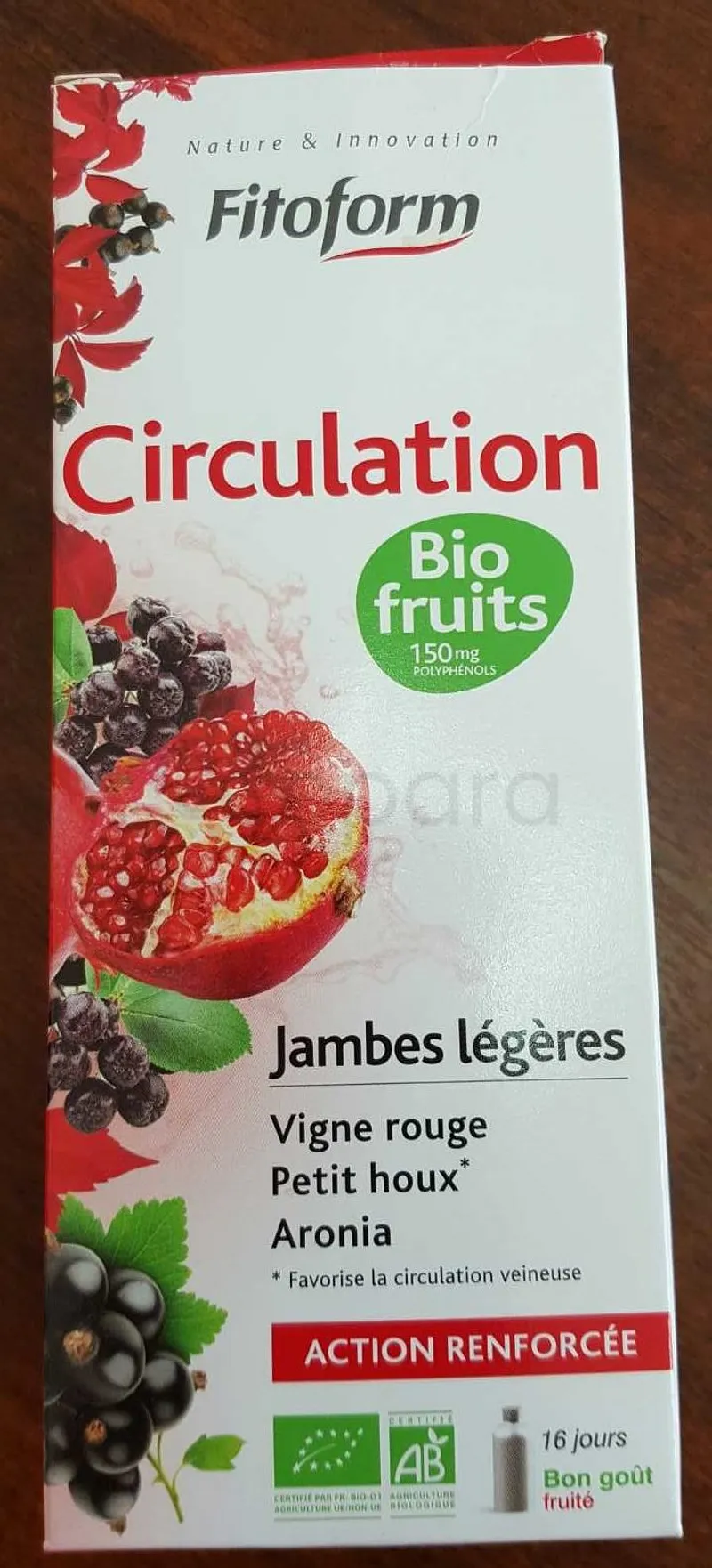 FITOFORM CIRCULATION BIO FRUITS JAMBES LEGERES 250ML