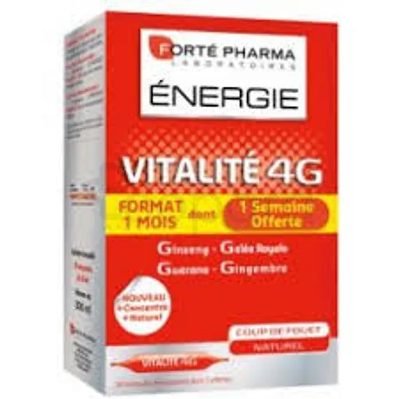 FORTE PHARMA VITALITE 4G DYNAMISANT BOITE DE 30 AMPOULES REFERENCE