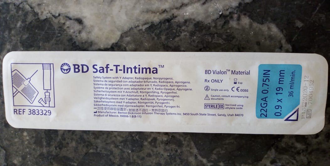 BD SAF-T-INTIMA 0.9*19MM REFERENCE 383329