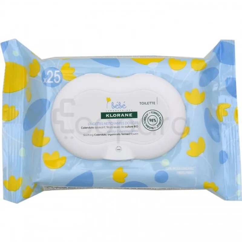 KLORANE BEBE LINGETTES NETTOYANTES BOITE DE 25