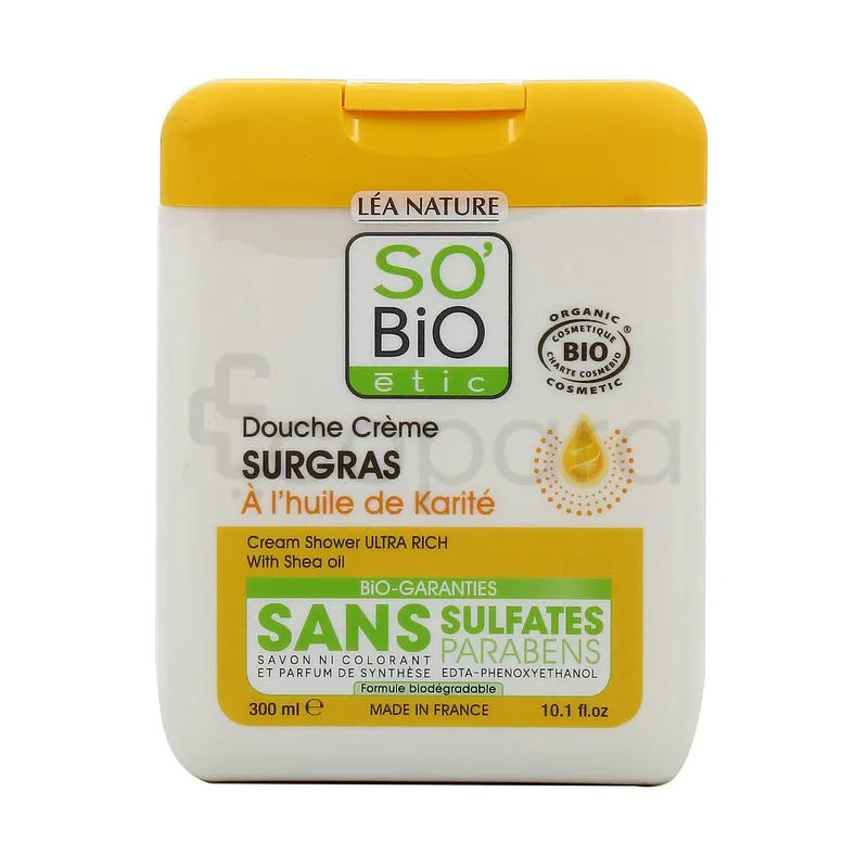 SO'BIO ETIC DOUCHE CREME SURGRAS A L HUILE DE KARITE 300ML